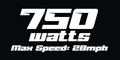 750 watts 28mph sticker